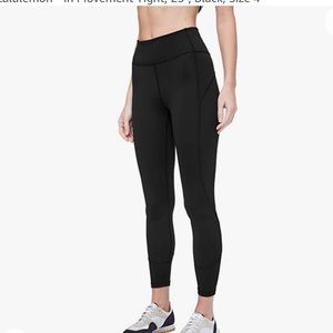 Lululemon in movement leggings 25 inch